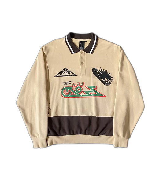 Cactus Jack Long Sleeve Polo T-shirt-zp