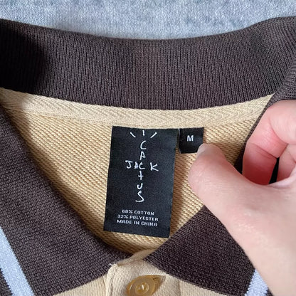 Cactus Jack Long Sleeve Polo T-shirt-zp