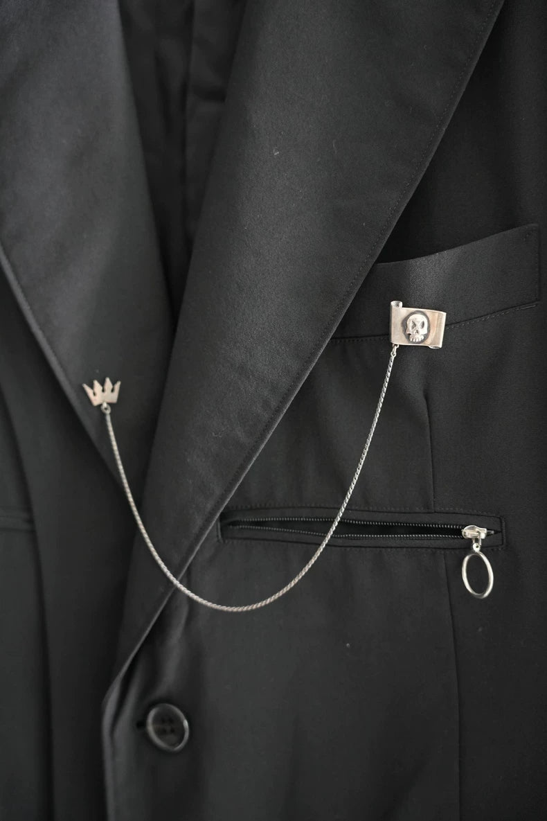 Yohji Yamamoto Silver Chain Brooch