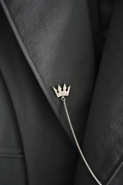 Yohji Yamamoto Silver Chain Brooch