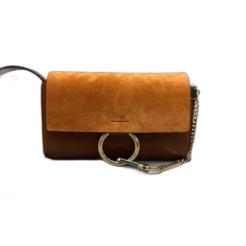 Chloe Suede Brown and Caramel Bag