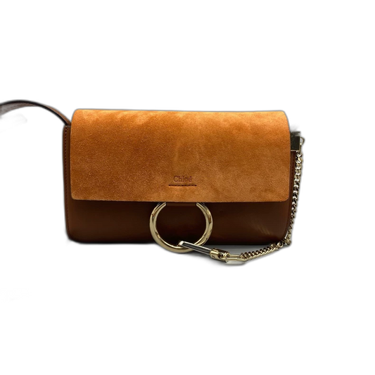 Chloe Suede Brown and Caramel Bag