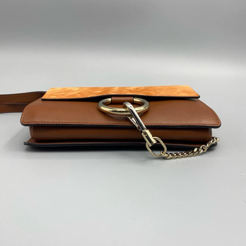 Chloe Suede Brown and Caramel Bag