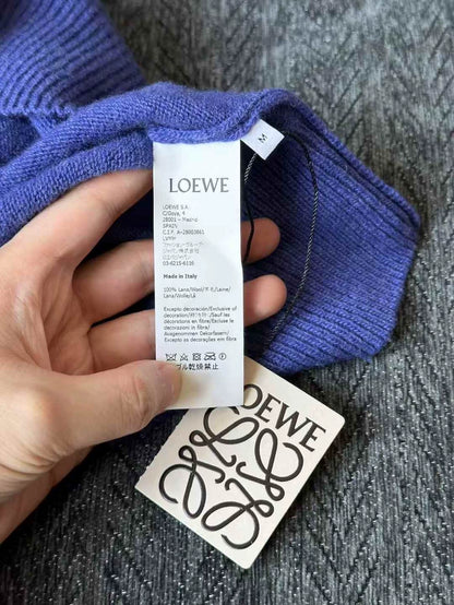 Loewe Purple Cropped Cardigan Sweater