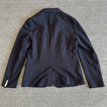 Gucci Wool Blend Blazer in Navy Blue