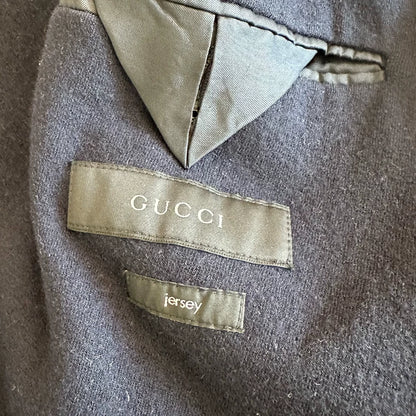 Gucci Wool Blend Blazer in Navy Blue