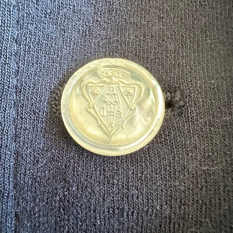 Gucci Wool Blend Blazer in Navy Blue