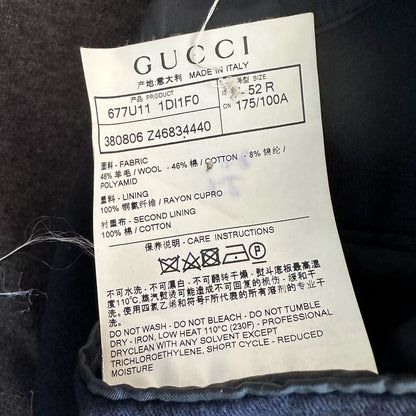 Gucci Wool Blend Blazer in Navy Blue