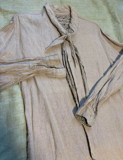 Kapital Floral Linen Bowtie Shirt