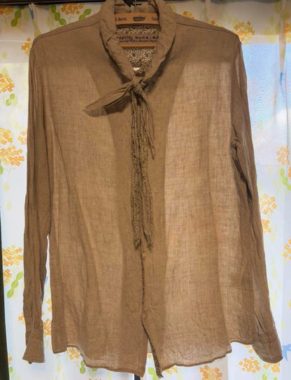 Kapital Floral Linen Bowtie Shirt