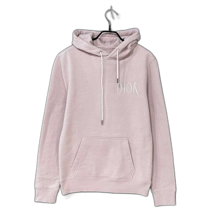 Pink Embroidered Logo Hoodie Dior