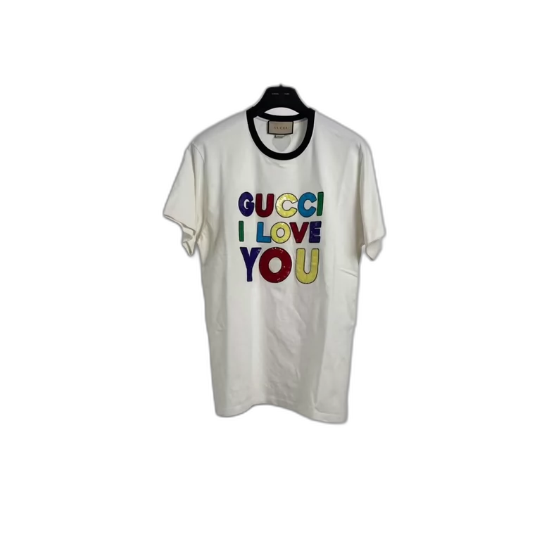 Gucci Sequined Logo White T-Shirt