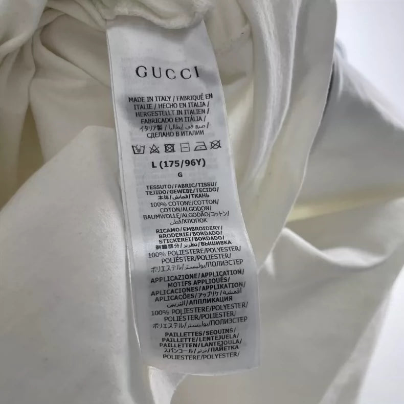 Gucci Sequined Logo White T-Shirt