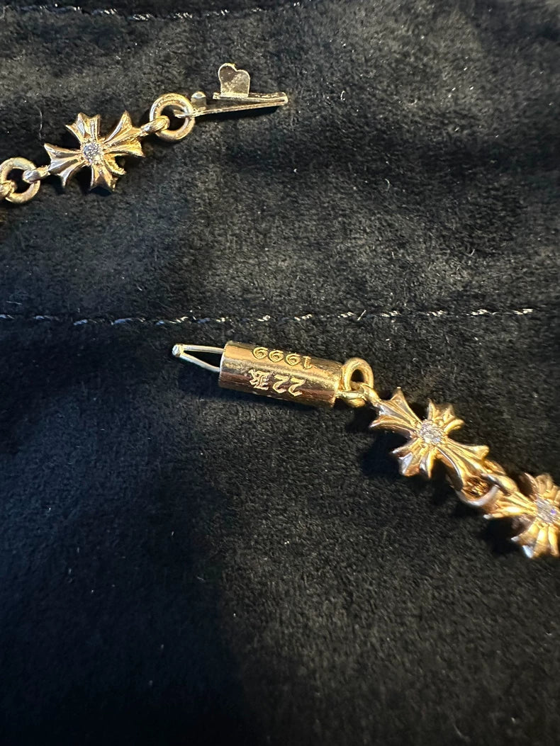 Chrome Hearts 22k Tiny E Bracelet