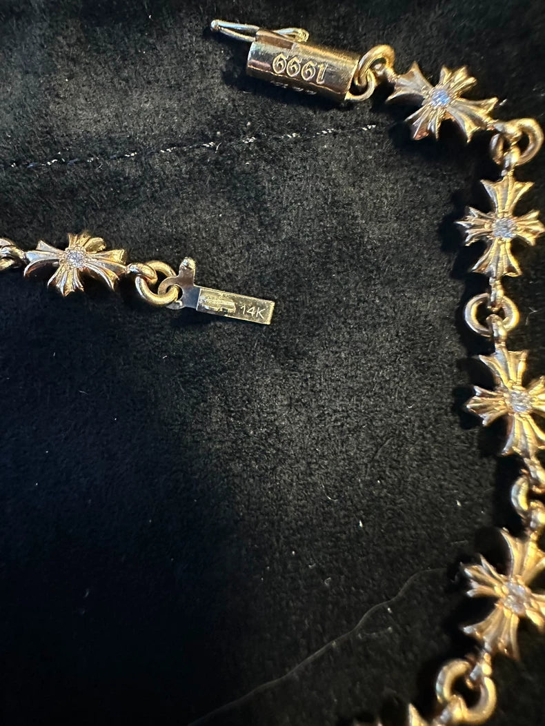 Chrome Hearts 22k Tiny E Bracelet