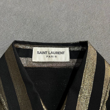 Saint Laurent Black Gold Striped Shirt