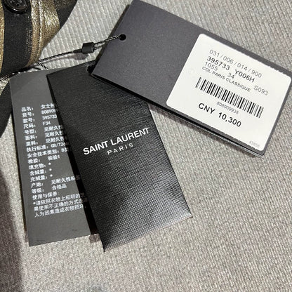 Saint Laurent Black Gold Striped Shirt