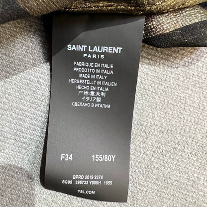 Saint Laurent Black Gold Striped Shirt