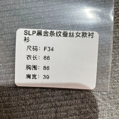 Saint Laurent Black Gold Striped Shirt