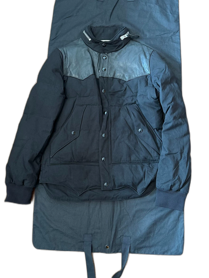 Saint Laurent SLP Leather Trim Down Jacket