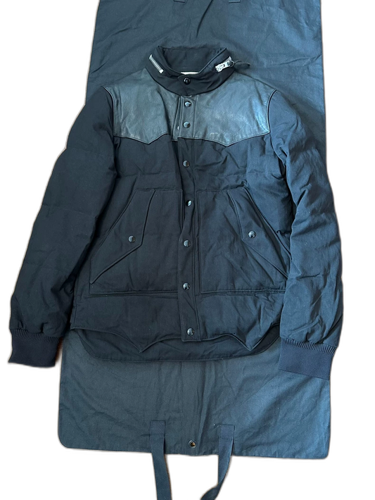 Saint Laurent SLP Leather Trim Down Jacket