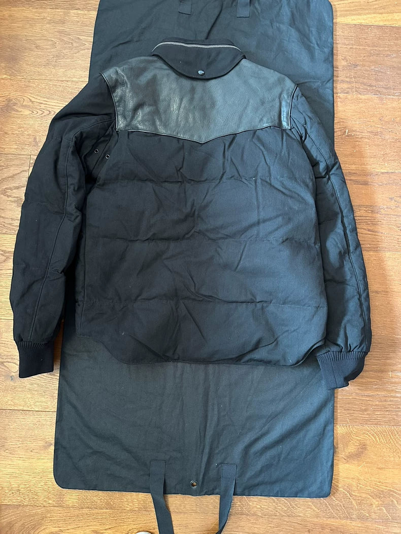 Saint Laurent SLP Leather Trim Down Jacket