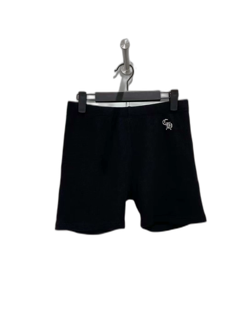 Chrome Hearts Black Waffle Shorts for Men