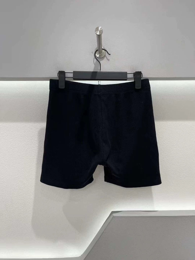 Chrome Hearts Black Waffle Shorts for Men