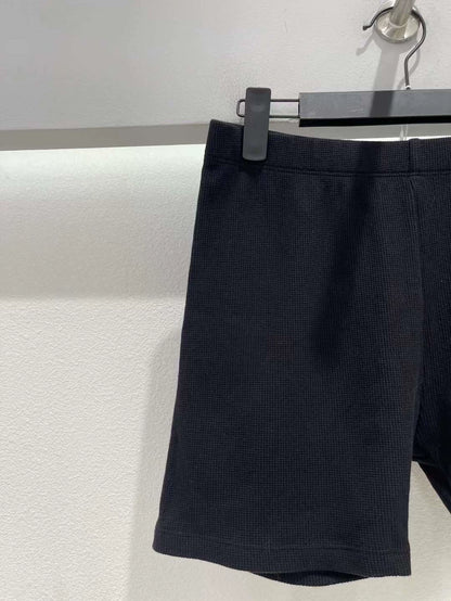 Chrome Hearts Black Waffle Shorts for Men