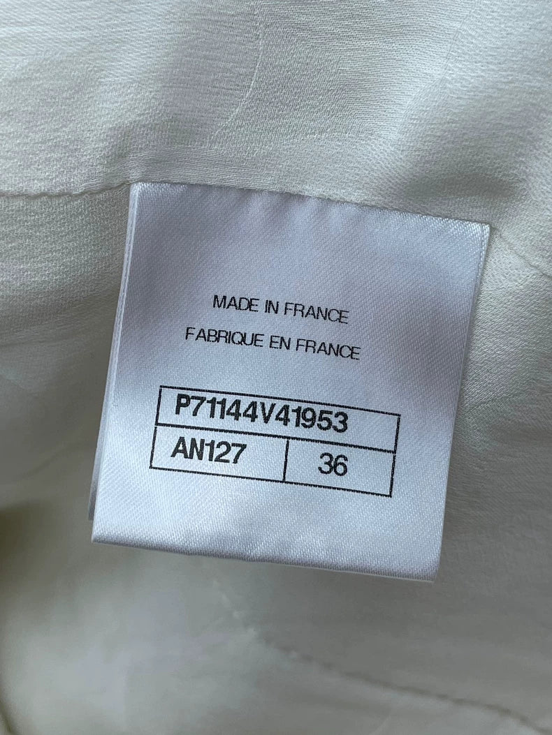 Chanel White Tweed Jacket