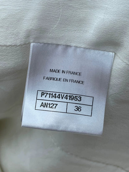 Chanel White Tweed Jacket