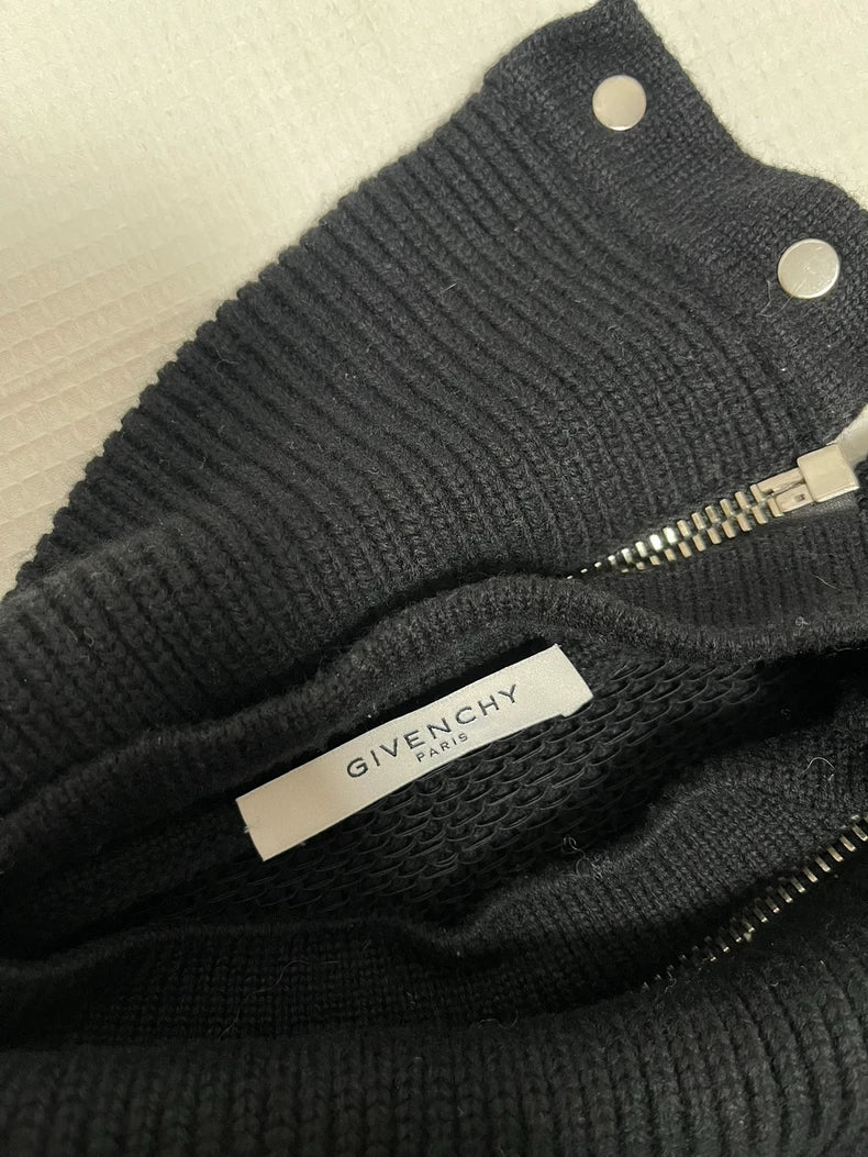 Givenchy Zip Detail Knit Sweater L Size