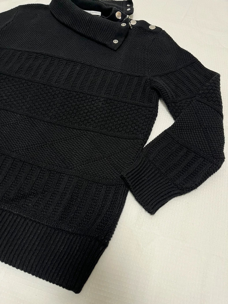 Givenchy Zip Detail Knit Sweater L Size
