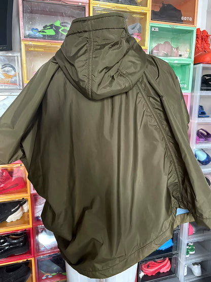 CDG SHIRT Green Hooded Windbreaker