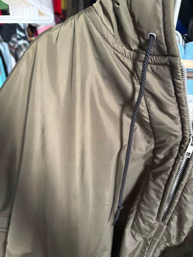 CDG SHIRT Green Hooded Windbreaker