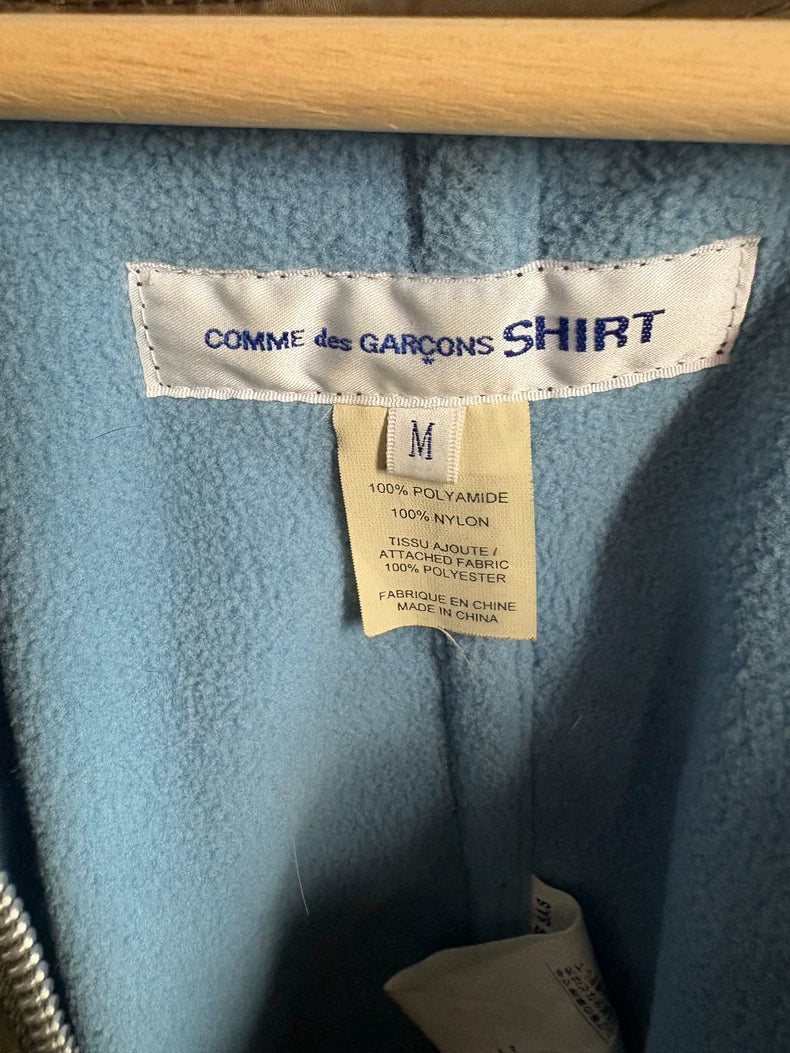 CDG SHIRT Green Hooded Windbreaker