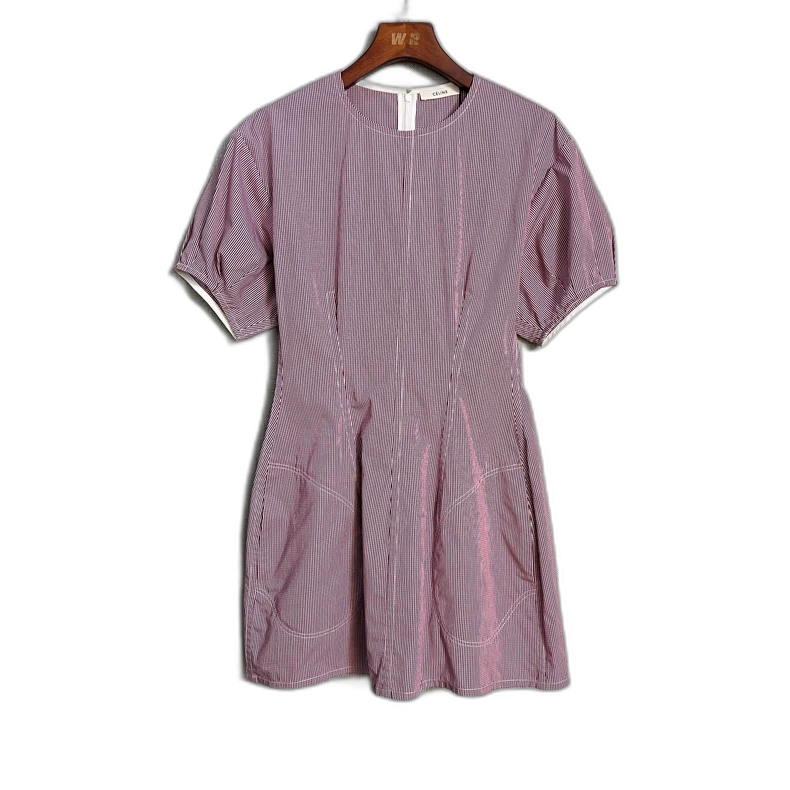 Celine Pink Checkered Dress For Sale