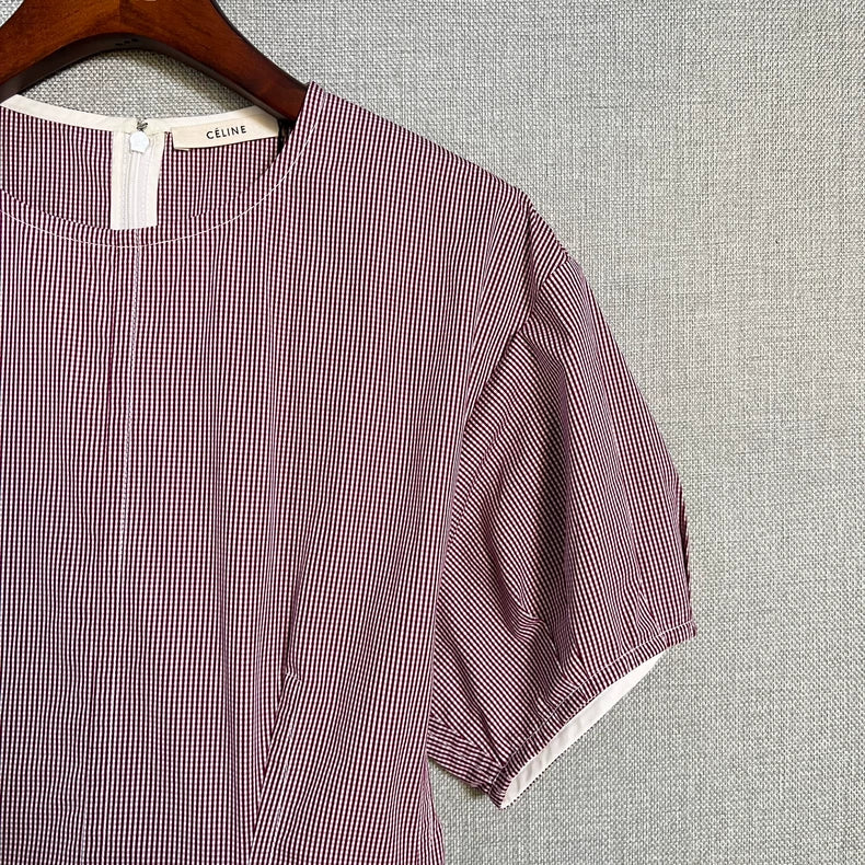 Celine Pink Checkered Dress For Sale