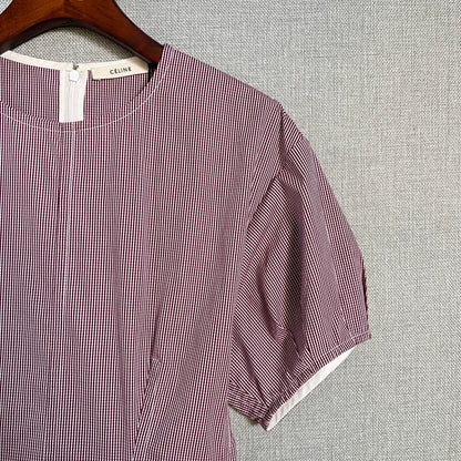 Celine Pink Checkered Dress For Sale