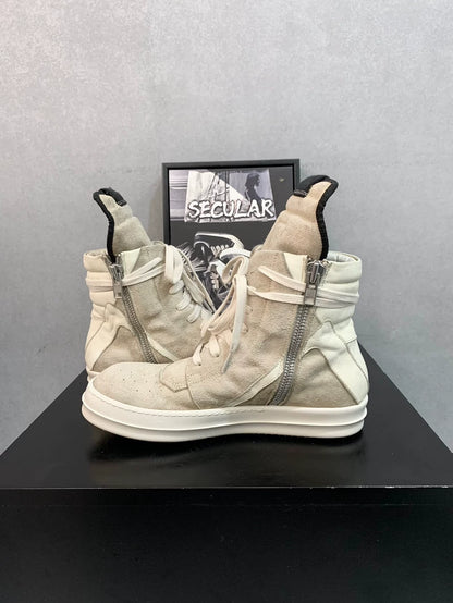 Rick Owens Grey High-Top Sneakers Size 41-yf