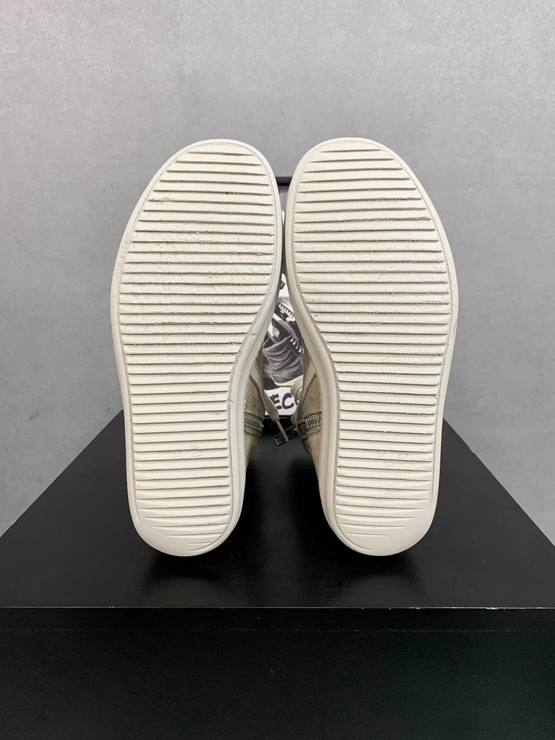 Rick Owens Grey High-Top Sneakers Size 41-yf