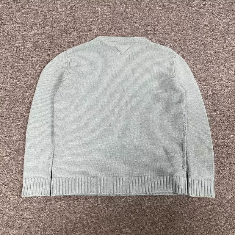Prada Triangle Logo Knit Sweater