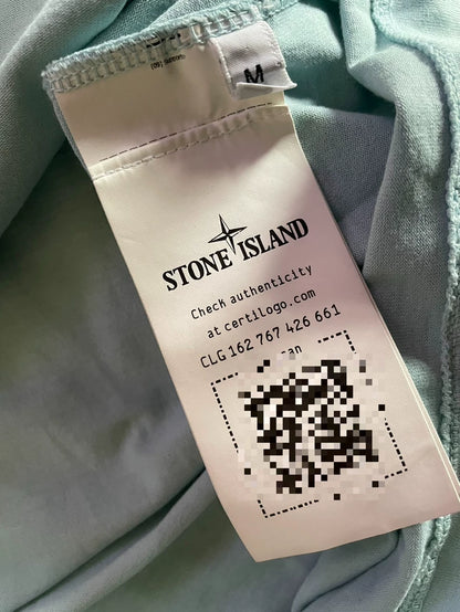 Stone Island Light Blue Short Sleeve T-Shirt-yf