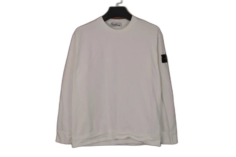 Stone Island White Long Sleeve Sweatshirt