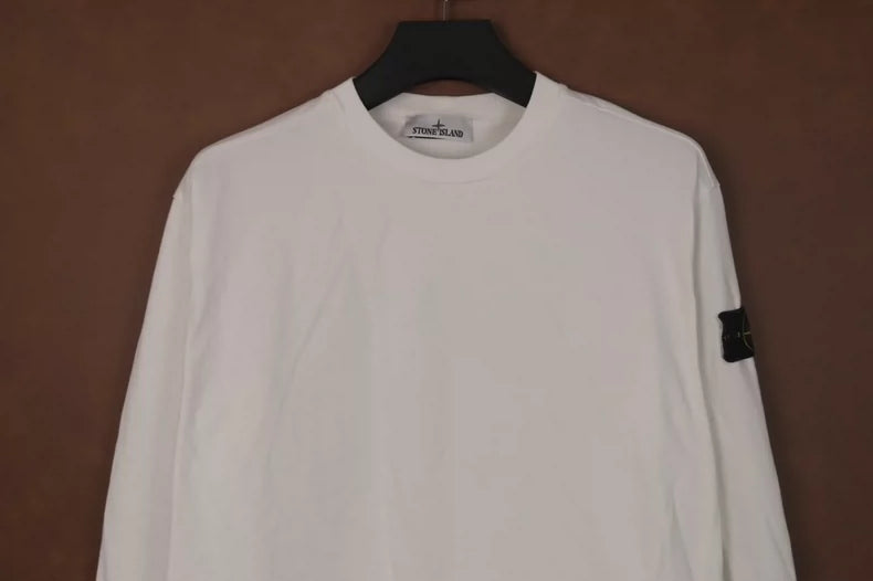 Stone Island White Long Sleeve Sweatshirt