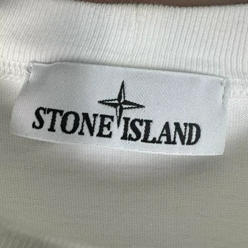 Stone Island White Long Sleeve Sweatshirt