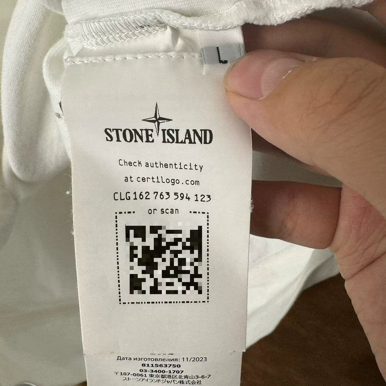 Stone Island White Long Sleeve Sweatshirt