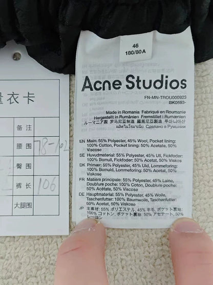 Acne Studios Clean Fit Relaxed Pants