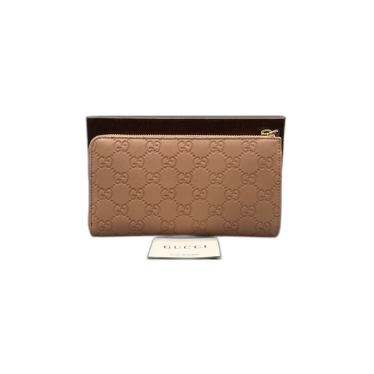 Gucci Pink Long Zip Wallet