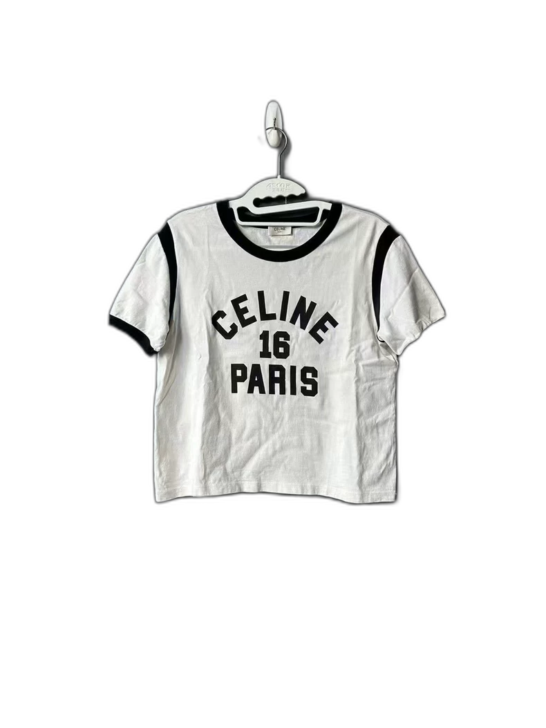 Celine White Short Sleeve Shirt